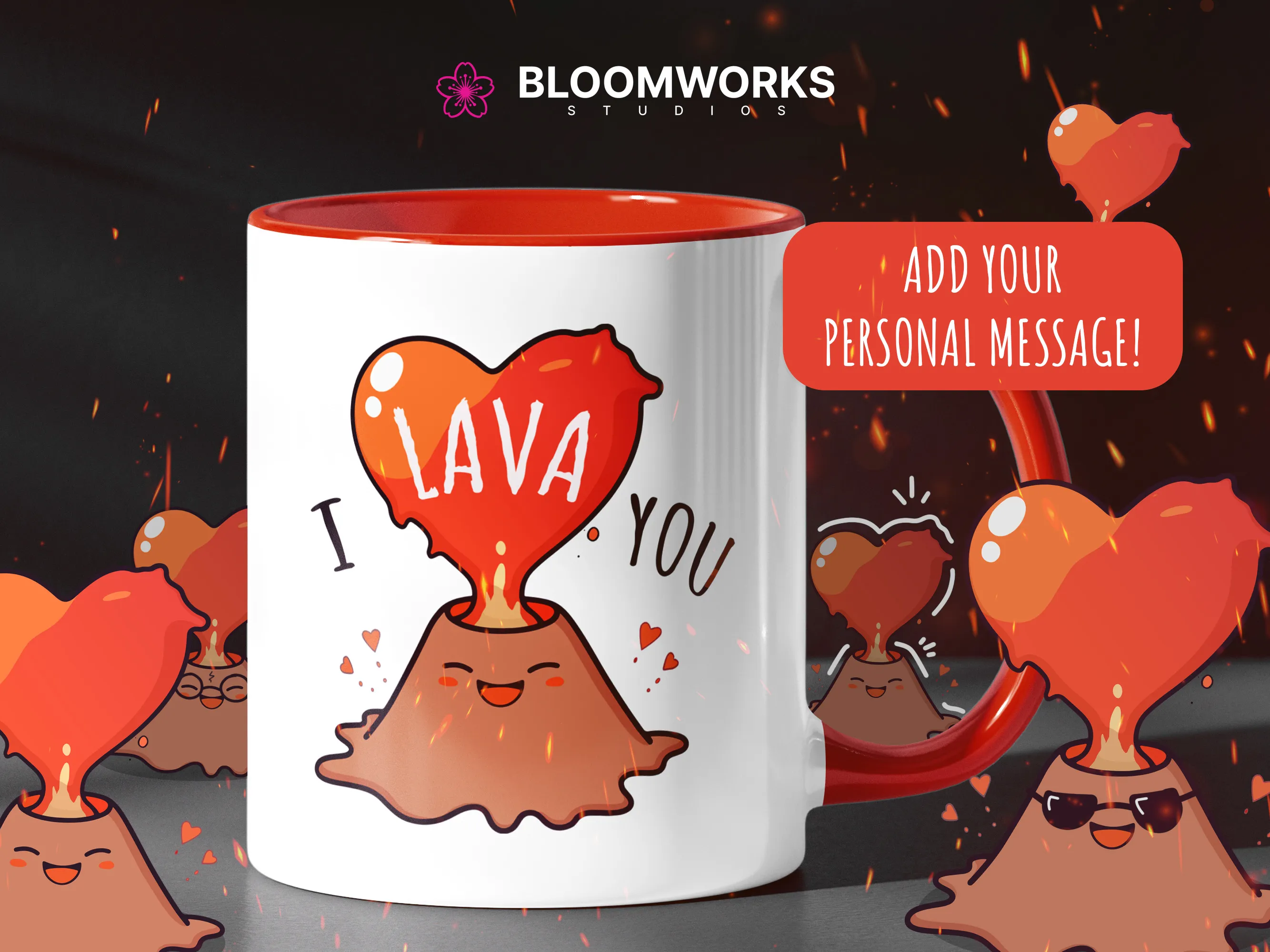 Kawaii corgi mug - 'I Loaf You'