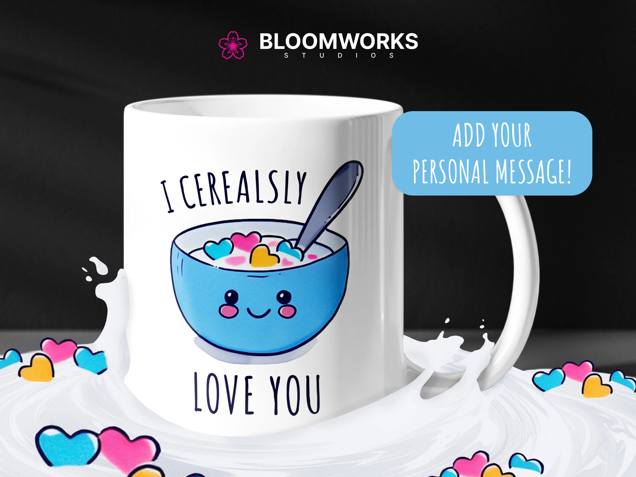 Custom pet portrait mug - personalized dog design