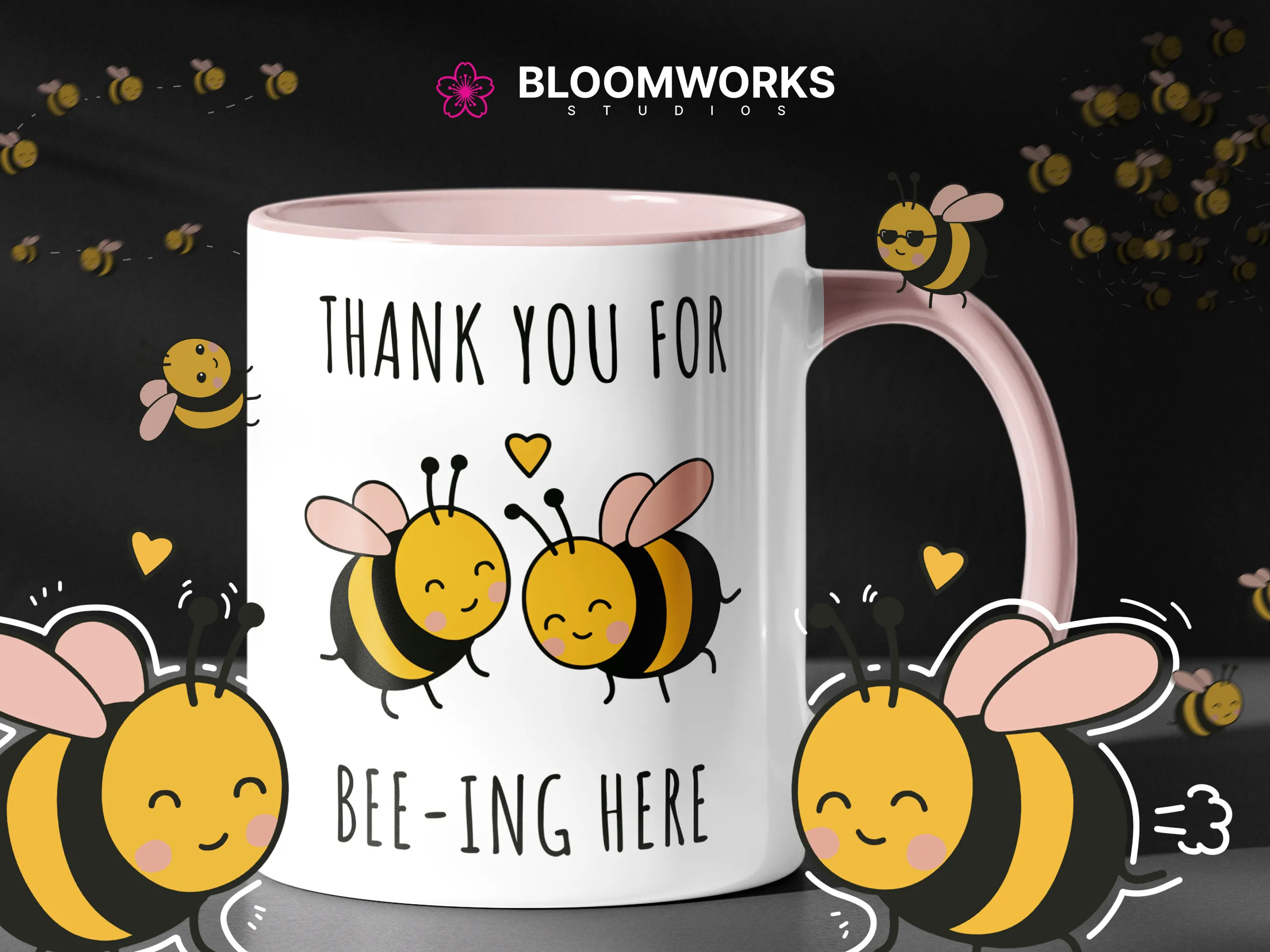 Kawaii cat mug - 'You've Got To Be Kitten Me'